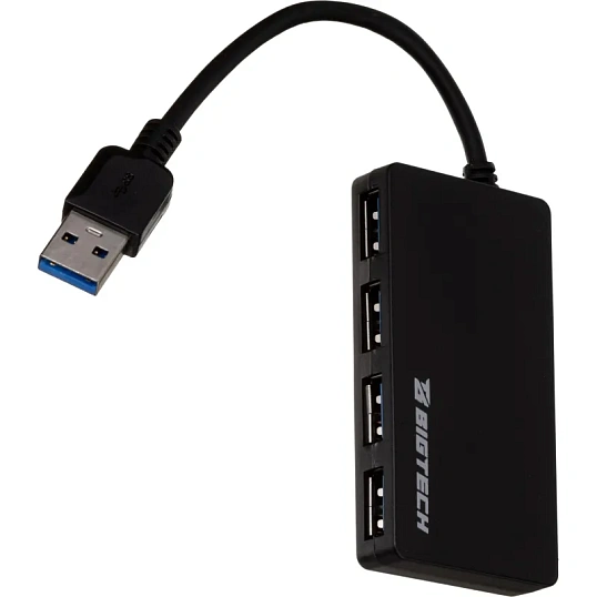 Разветвитель USB  HS005 USB 3.0x4/черный