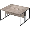 Раб.станция Комус Мебель К-Loft 241S019 1580х1370 2раб.м. дуб сон.тем/чер