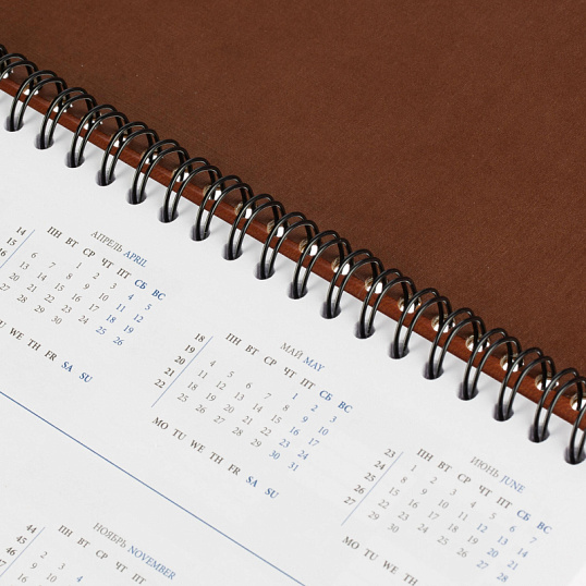 Планинг датированный 2026, коричнев 303х150 мм, 120 стр,АТТАСНЕ Вива