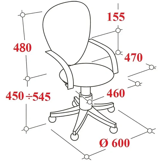 Кресло VT_Chairman 696 сетка/ткань TW черный хром