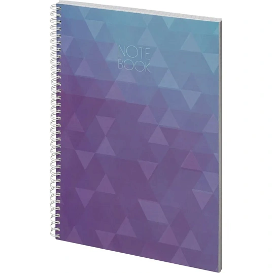 Тетрадь общая Attache Cristal,120л,клет,А4,спир,обл.мел.карт