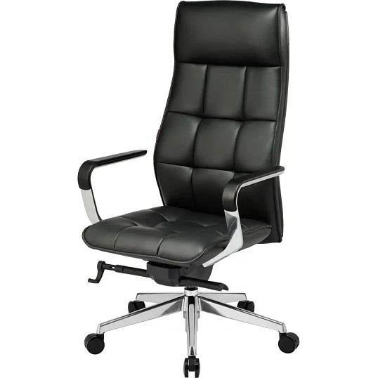 Кресло BN_Fc_EChair-597 ML кожа черный, алюминий