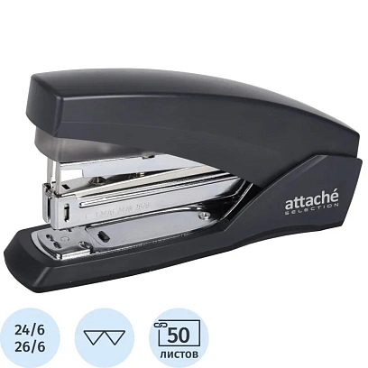 Степлер Attache Selection (№24/6,26/6) до 50лис,энергосберегающий,т-сер