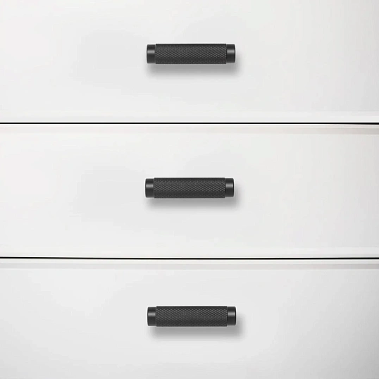 Ручка УЗК_кнопка меб.StahlBuro AP2308 (16763) BL матовый черный 2шт/уп