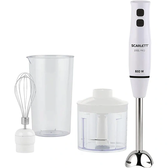 Блендер SCARLETT SC-HB42F06, погружной, 850Вт, белый