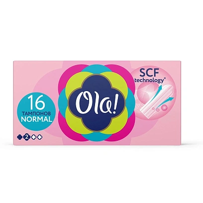 Тампоны Ola! TAMPONS NORMAL Шелковистая поверхность 16шт/уп