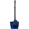Комплект для уборки совок-ловушка с метлой на рукоятке, син