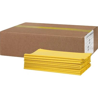 Материал протирочный нетканый Микроспан МС80-24 желтый 34х40см 100л/уп