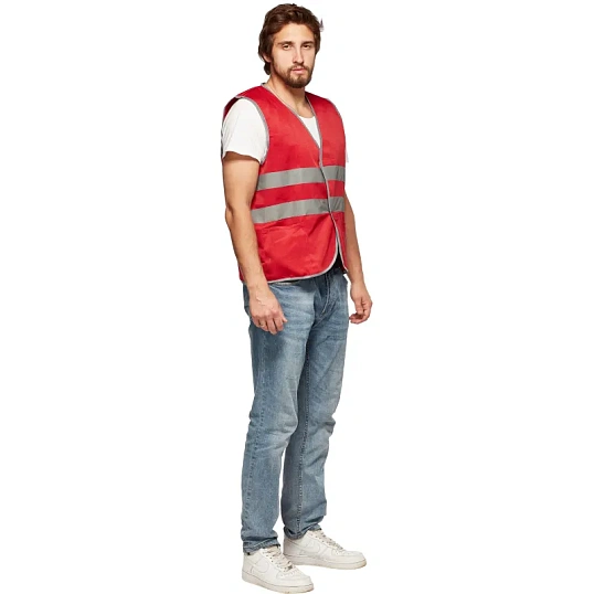 Жилет красный с СОП (р.L/48-50)