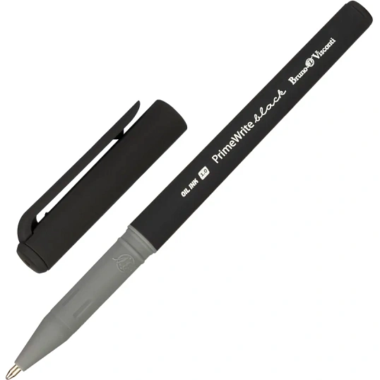 Ручка шариковая неавтомат. PrimeWrite.Basic.Black маслян,1мм,син 20-0295/04