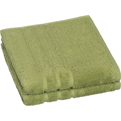 Полотенце махровое Luscan/бордюр 500г/м2, 50х90, оливковый, 2 шт/уп