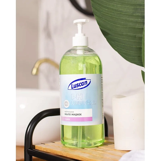 Мыло жидкое Luscan нейтральное с дозатором 1л