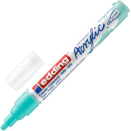 Маркер акриловый Edding 5100/934.кругл.нак. 2-3 мм. Цвет Бирюзовый