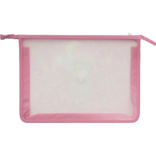 Папка для тетрадей Фея А4 на молнии,пластик,ПТ-813