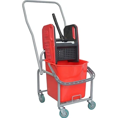 Тележка уборочная с отжимом мет.каркас без верхнего лотка 1x25л 21EF/1