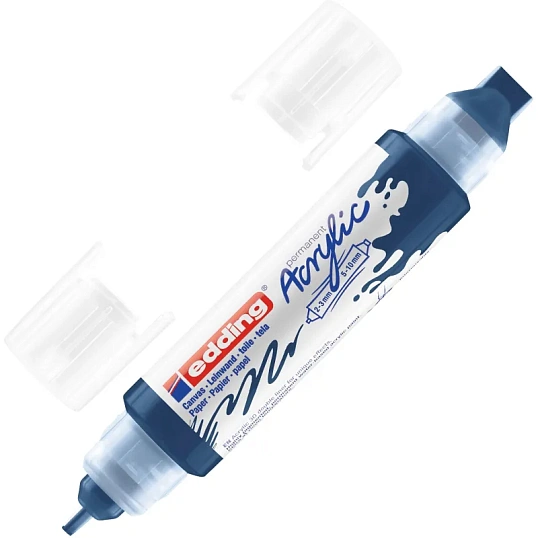 Маркер акриловый двусторонний 3D Edding 5400/933. Цвет Темно-синий