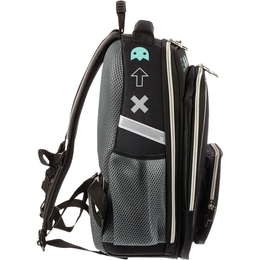 Ранец Комус Класс Stright Игра, черный, 2 отд, эргоном спинка