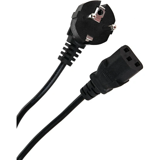 Кабель комп -> розет 220V ( угл Евровилка) 3Gx0,5mm2 1.8м iOpen ACE021-1.8M