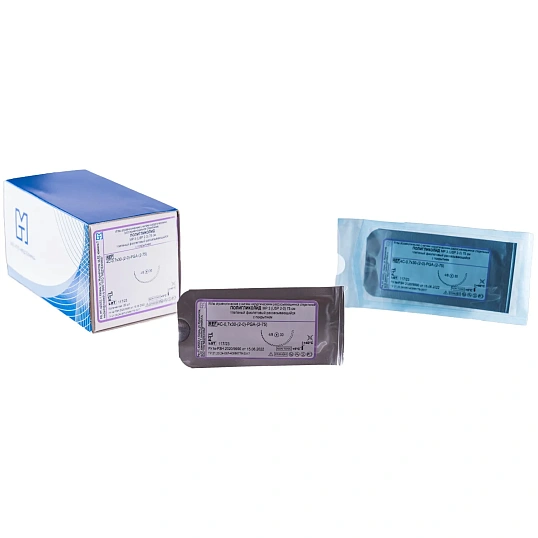 Шовный материал ПОЛИГЛИКОЛИД 2/0 МР 3,с игл 4С-0,7x30 (2-75)75см 20шт/у