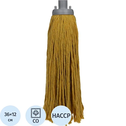 Насадка МОП Алабама 250 г веревочный резьбовой хлопок жёлтый RK1544