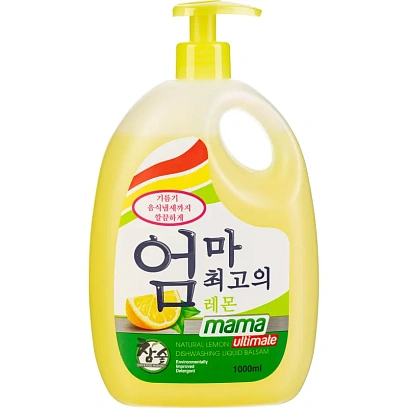 Средство для мытья посуды Mama Ultimate бальзам конц Лимон дозатор, 1л