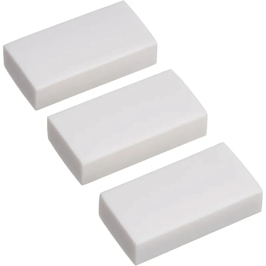 Ластик Kores,40x21x10mm,блистер,3шт,KE-30