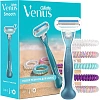 Подарочный набор GILLETE VENUS бритва безопас 1смен касс+резинка д/волос