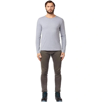 Футболка (160 г.) с длинным рукавом сер.(XXL)