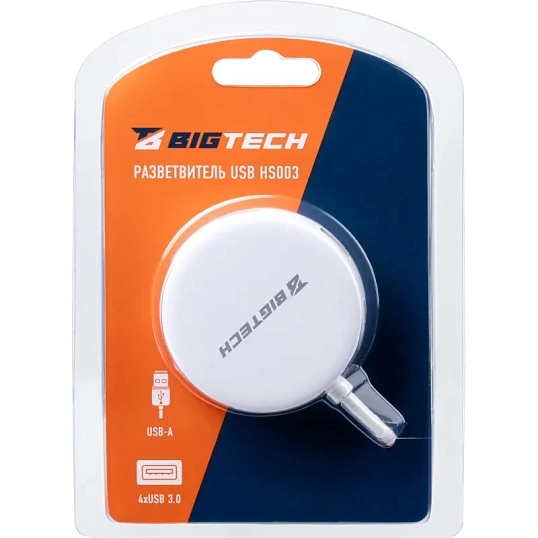 Разветвитель USB  HS003 USB3.0x4/белый