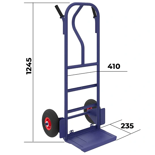Тележка грузовая КГ 250 колеса пневмо d 250