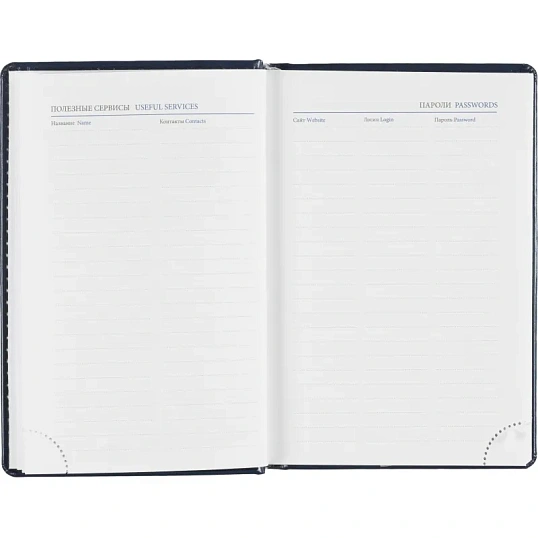 Ежедневник датированный 2026, синий,А6, 100х150 мм,336 стр,Agenda