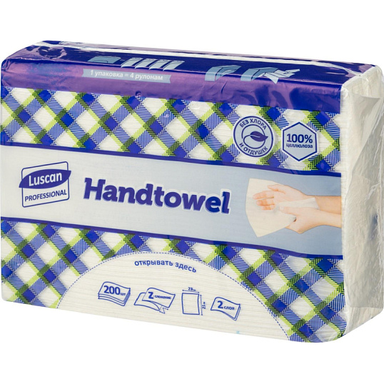 Полотенца бумажные д/дисп. Luscan Professional Zслож2слбелцел200л