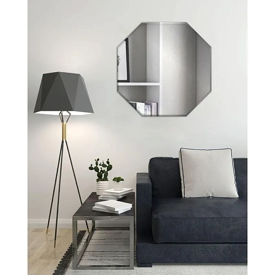 Зеркало KD_настенное Комус Мебель с фацетом 600Х600 октагон