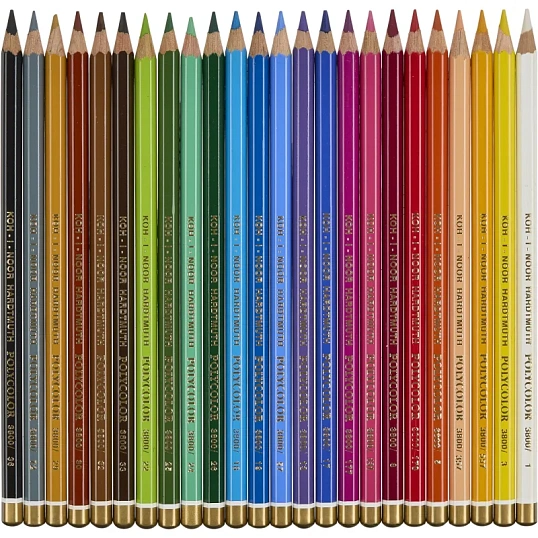 Карандаши цветные худож POLYCOLOR 3824 24цв/наб пенал-рулон 3824024003TP