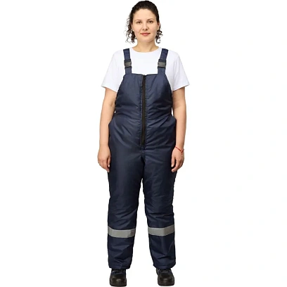 Полукомбинезон рабочий зимний женский з46-ПК синий (р.52-54) 170-176