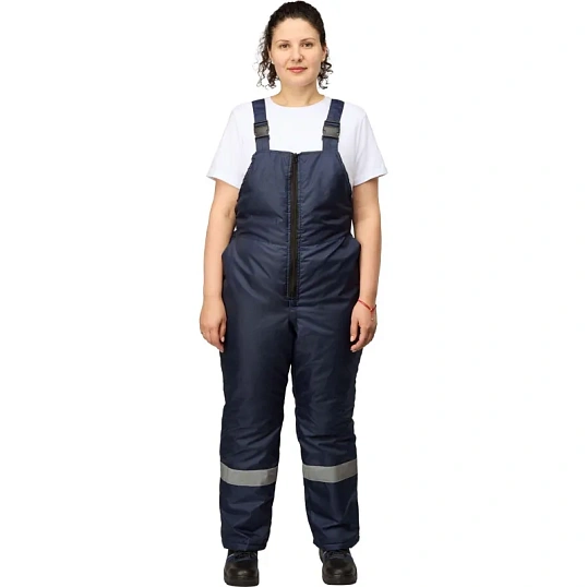 Полукомбинезон рабочий зимний женский з46-ПК синий (р.52-54) 170-176