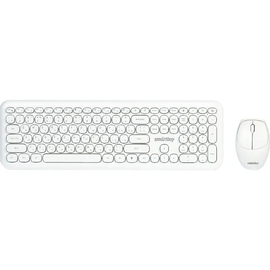 Набор клавиатура+мышь Smartbuy мультимедийный, белый (SBC-666395AG-W)