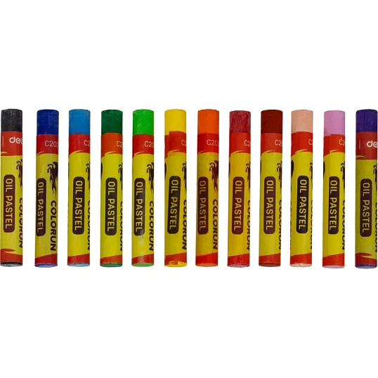 Пастель масляная Deli ColoRun 12цв, EC20200