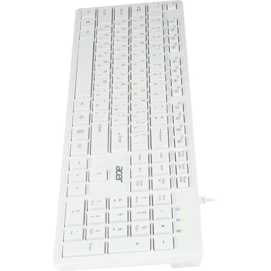 Клавиатура Acer OKW123 белый USB (ZL.KBDEE.00D)