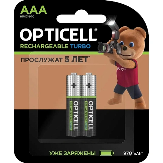 Аккумулятор Opticell Turbo ААА 970 mAh 2шт/уп (6080003)