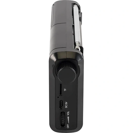 Радиоприемник Hyundai H-PSR115 черный USB microSD