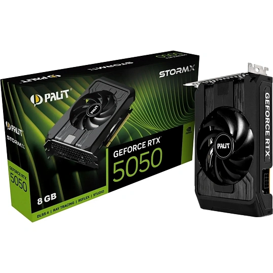 Видеокарта Palit RTX 5050 STORMX 8GB GDDR6 3xDP(NE65050019P1-GB2070F)