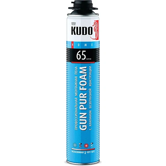 Пена монтажная проф Kudo Home 65, всесезонная, 1000 мл 46424