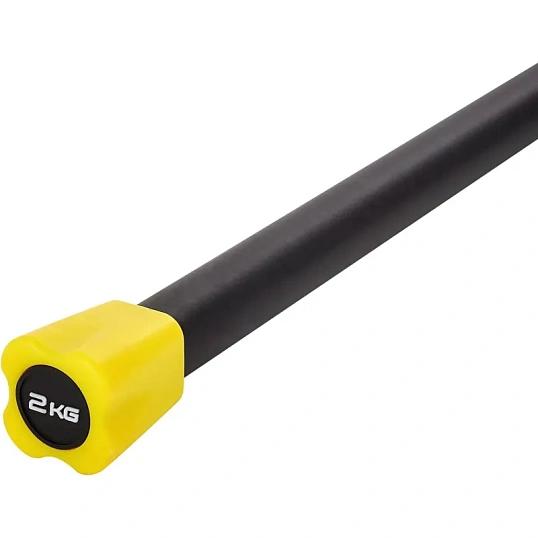 Бодибар STARFIT BB-301 2 кг, неопреновый, черный/желтый,УТ-00019807