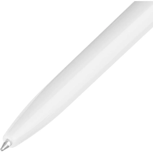 Ручка шариковая автомат. пластиковый корпус белый, синяя, лого