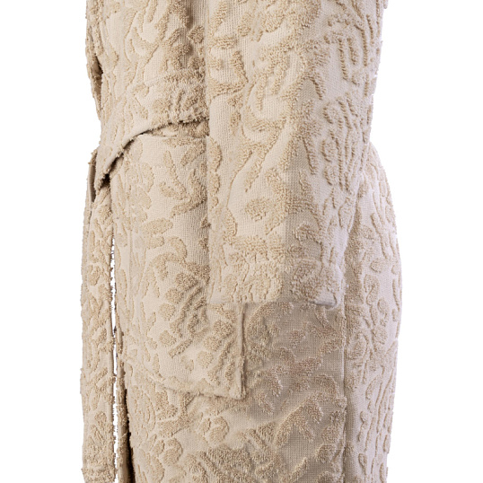 Халат  Махровый  ROESIA Шалевый Женский бежевый, L-XL, 300гр/м2