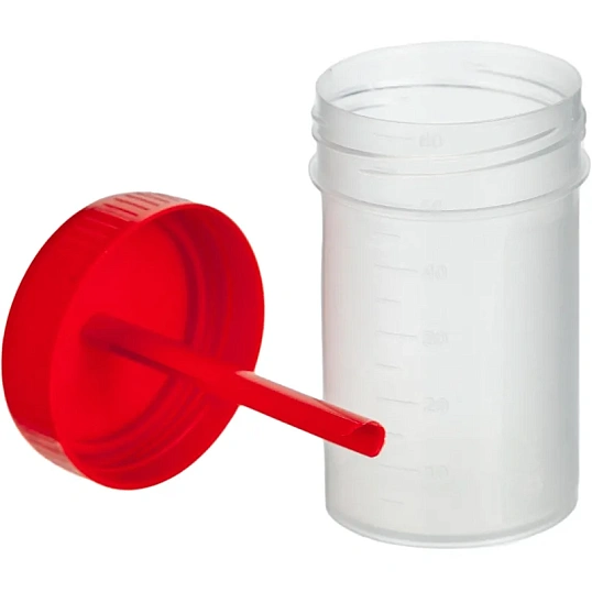 Контейнер д/сбора биопроб 60 мл н/с, со шпателем, 50 шт/уп ЕВРОКЭП