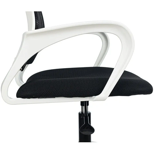 Кресло VB_Echair-396W (LT) сетка/ткань черный пластик белый