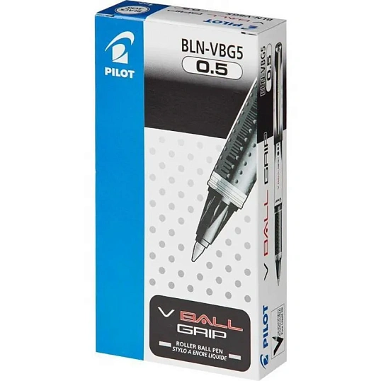 Роллер PILOT BLN-VBG5 резин. манжет жидкие чернила синий 0,5мм