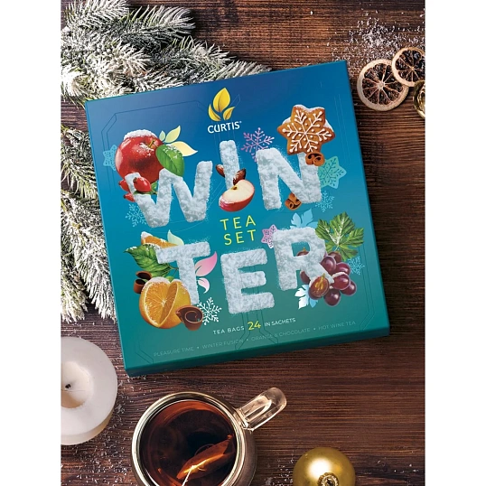 Чай Curtis Winter Tea Set Ассорти из 4 зимних вкуса, 24 сашет НГ